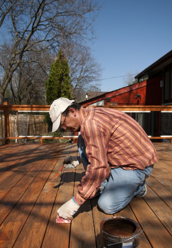 Staining Cabinets in Fall